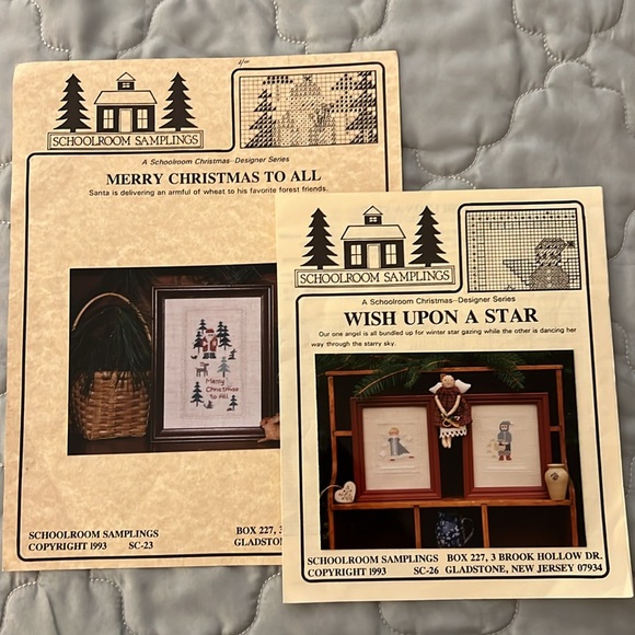 Bundle of 2 Count Cross Stitch Patterns - Vintage - Picture 2 of 4